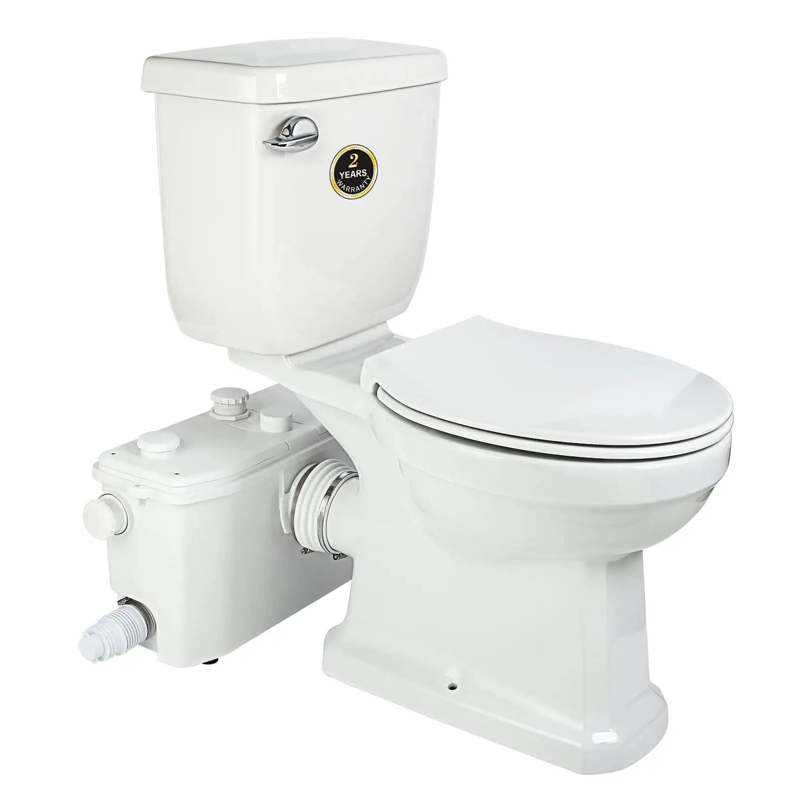Macerating Toilet with 700 Watt Macerator Pump, Extension Pipe and