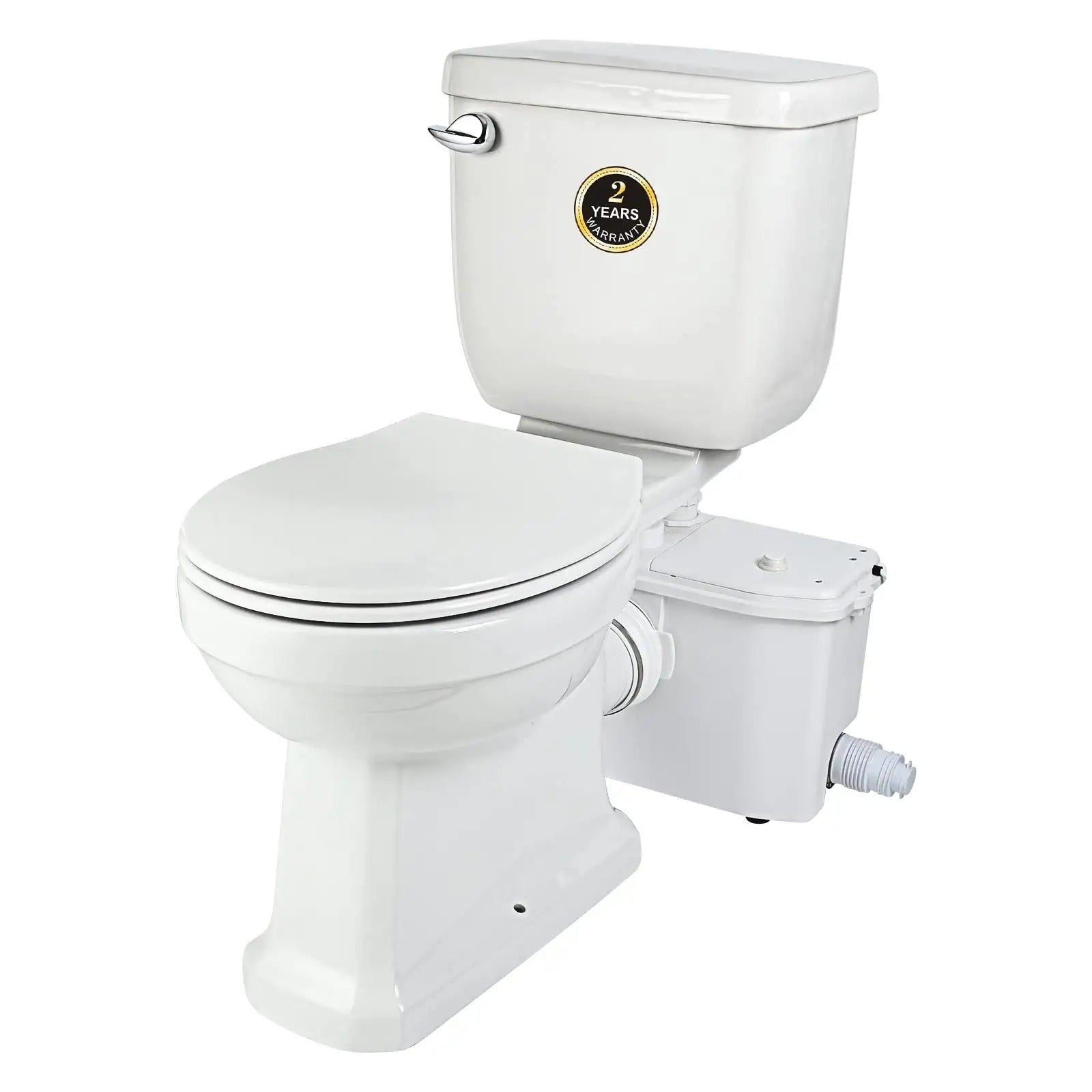 Macerating Toilet with 700 Watt Macerator Pump, Round Bowl and