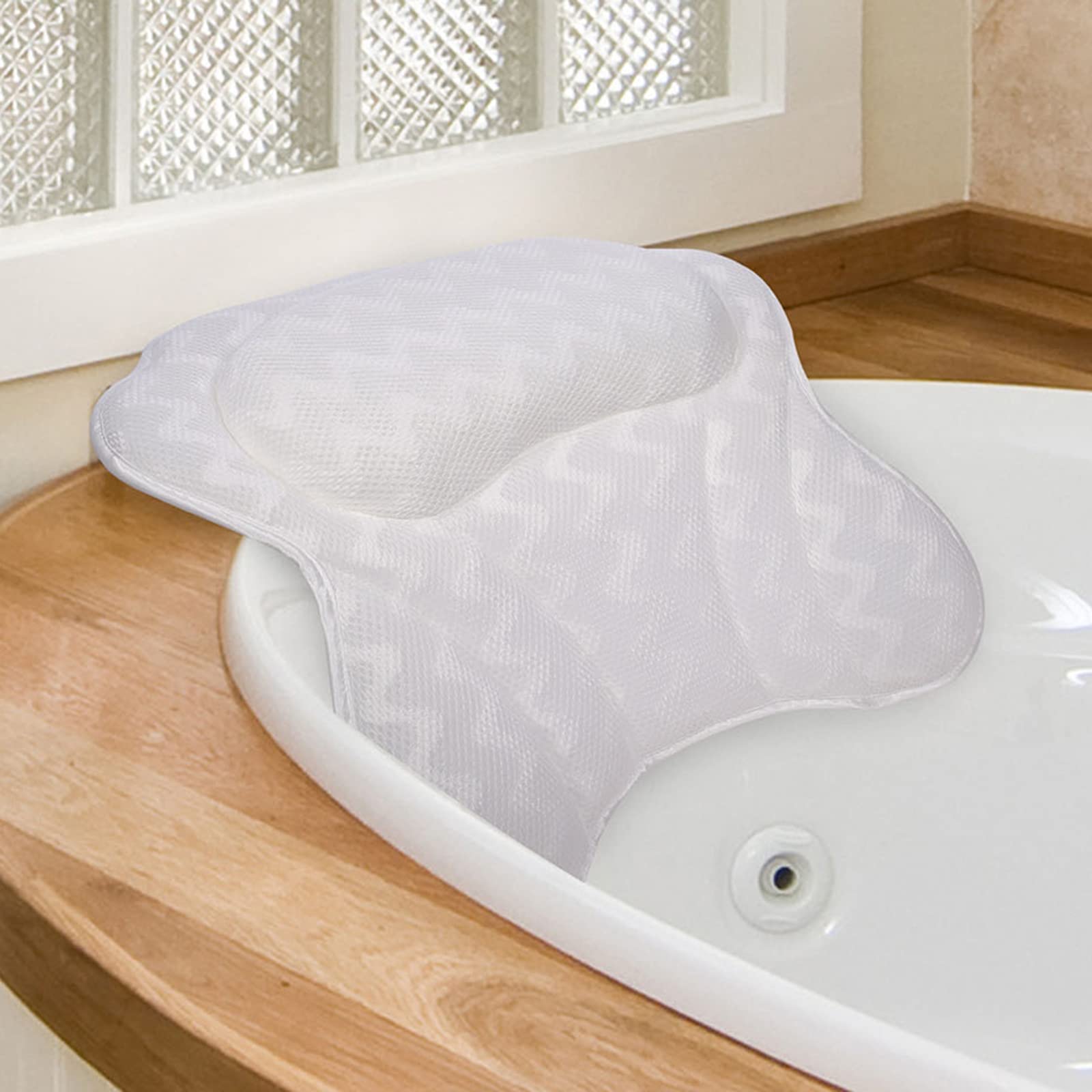 3D Spa Mesh Bath Pillow Neck Back Support Bathtub Tub Cushions, Beauty  House