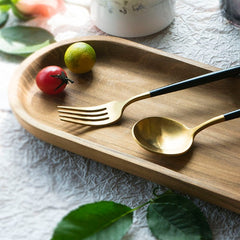 Buy 1 get 1 FREE - Oval Serving Tray and Platters Small Wooden Cheese Plate