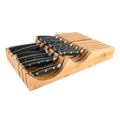 Kitchen Knife Set, 6 Pieces Damascus Knife Block Sets with Bamboo Kniv –  1981Life