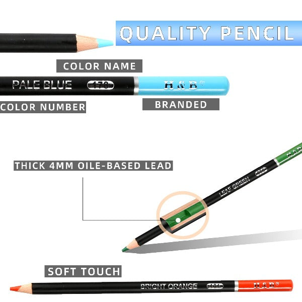H & B Drawing Art Pencils,145PCS Drawing & Art Supplies Kit for