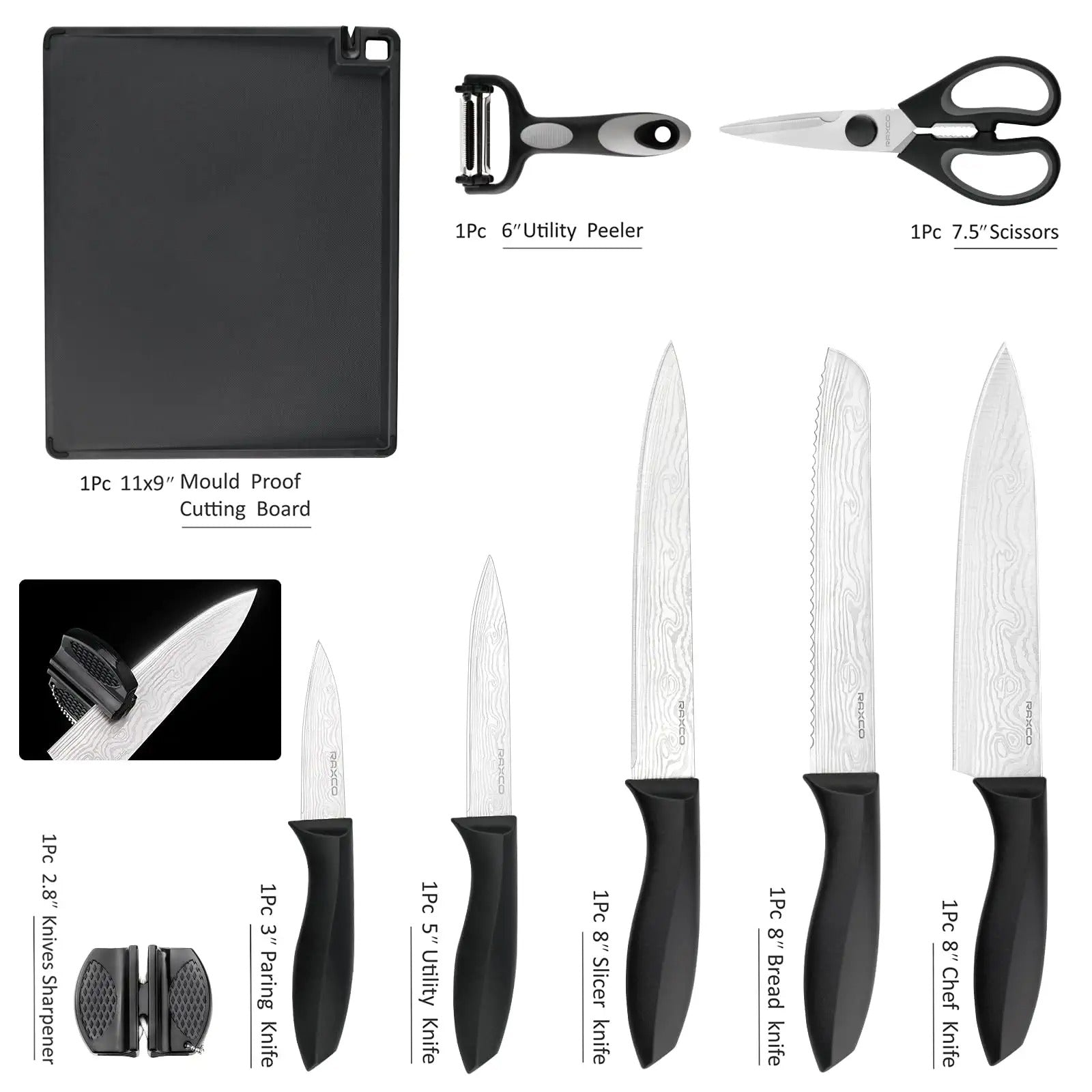  5 in 1 Kitchen Knife Sharpener - Knife Sharpeners for