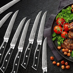 Kitchen Damascus Knife Set, 15-Piece Kitchen Knife Set with Block, ABS –  1981Life