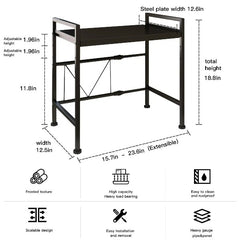 Pusdon Extendable Microwave Oven Rack, Adjustable Microwave/Toaster Sh