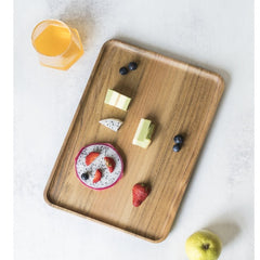 Buy 1 get 1 FREE - Rectangular Wooden Tray Cheese Plates Teak Platter for Food Party