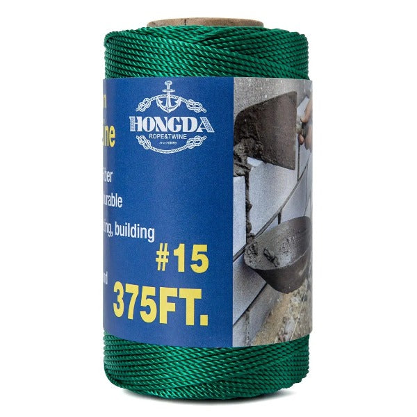 Twisted Nylon String #15 x 375FT Mason Line String Nylon Twine for Masonry Job Trot Line Decoy Line Net Making and Mending