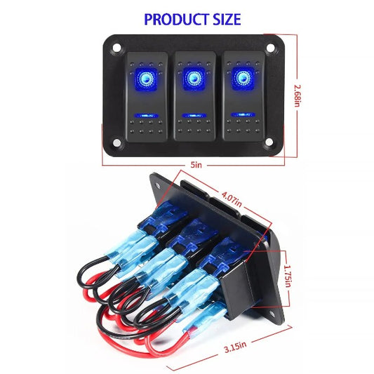 12V/24V Toggle Switch Panel