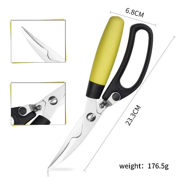 2 Pack Kitchen Scissors, Ultra-Sharp Premium Stainless Steel Heavy