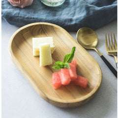 Buy 1 get 1 FREE - Oval Serving Tray and Platters Small Wooden Cheese Plate