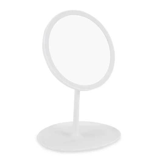 Makeup Mirrors, Ultra-Clear Vanity Mirror with Lights, Portable Tabletop Cosmetic Mirror USB White Type I