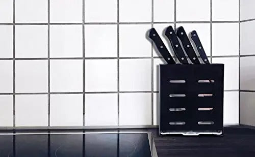 Newkaijian Kitchen Knife Block, Wall Mounted Stainless-Steel Knife Holder for Kitchen Knife,Matte Black