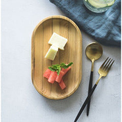 Buy 1 get 1 FREE - Oval Serving Tray and Platters Small Wooden Cheese Plate