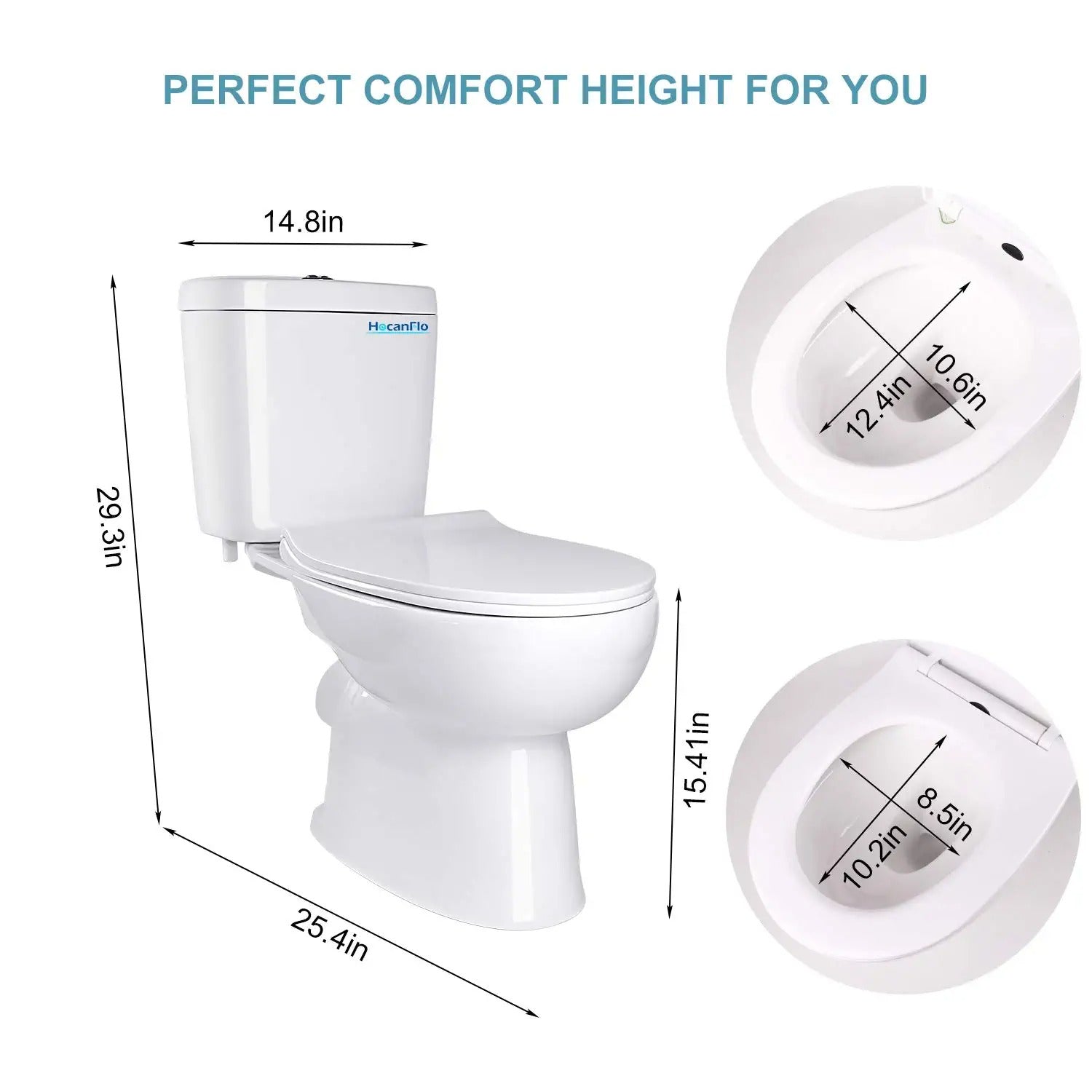 White Upflush Toilet (2-Piece Kit) - Upflush Toilet for Basement Toilet  System, Macerator Pump with 4 Water Inltes for Kitchen Sink, Bathroom,  Laundry
