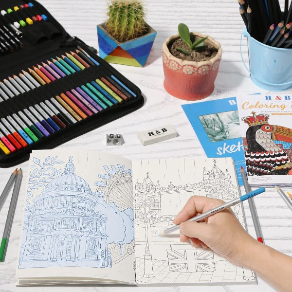 Sketching Pencil Set Drawing Pen Sketch Pencils Pencils for Beginners  Children and Adults(72pcs Art Supplies) 
