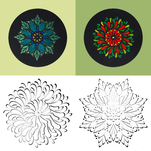 Mandala Dotting Tools Painting Kit - Rock Dot Paint Stencils Tool Set Art  Cra 