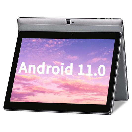 10 inch Android 11 Tablet, Quad-Core 1.6GHz Processor, 1920x1200 IPS FHD Display, 3GB RAM, 512GB Expand, 8+13MP, 5.0 WiFi, 6000mAh Battery, Type-C
