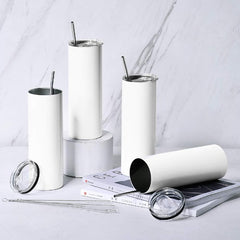Tumbler with Lids and Straws 