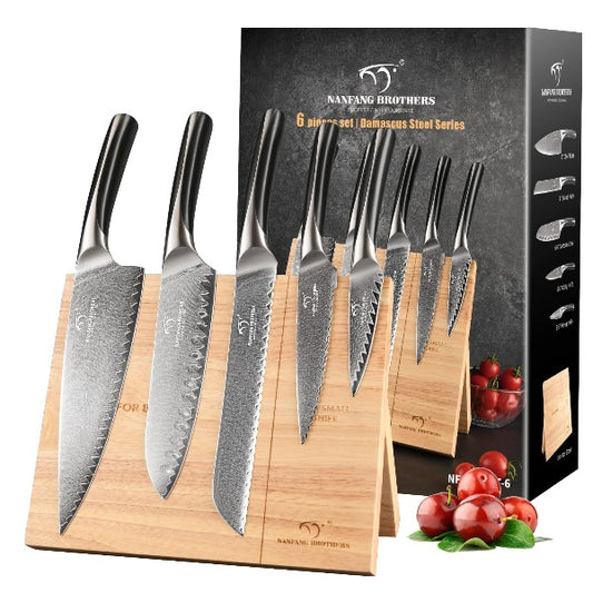 Damascus Kitchen Knife Set