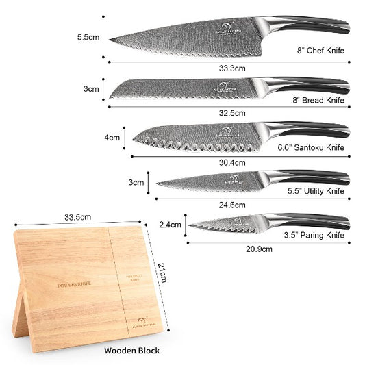 15 Pieces Knife Sets with Block