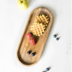 Buy 1 get 1 FREE - Oval Serving Tray and Platters Small Wooden Cheese Plate