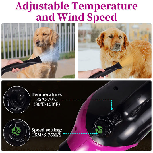 Adjustable Speed and Temperature dog dryer