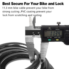 Bike Lock Cable, High Security 5 Digit Resettable Combination Coiling Bike Cable Lock