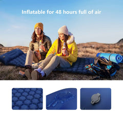 Camping Sleeping Pad, ALVARZA Extra Thickness Inflatable Sleeping Mat with Pillow Built-in Pump, Ultralight Waterproof Camping Air Mattress for Camping, Hiking