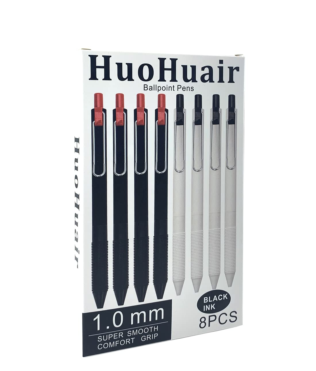 HuoHuair Pens, Pens Fine Point Smooth Writing Pens, Personalized Ballpoint  Pens Bulk, Flair Colorful Pens, Black Ink 1.0 mm Journaling Pen, Office