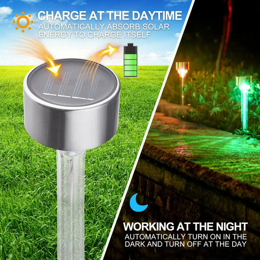 solar lights outdoor waterproof path lights