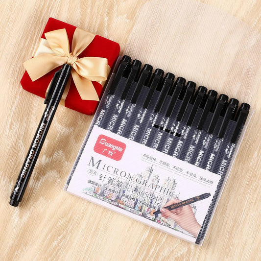 Black Micro-Pen Fineliner Ink Pens