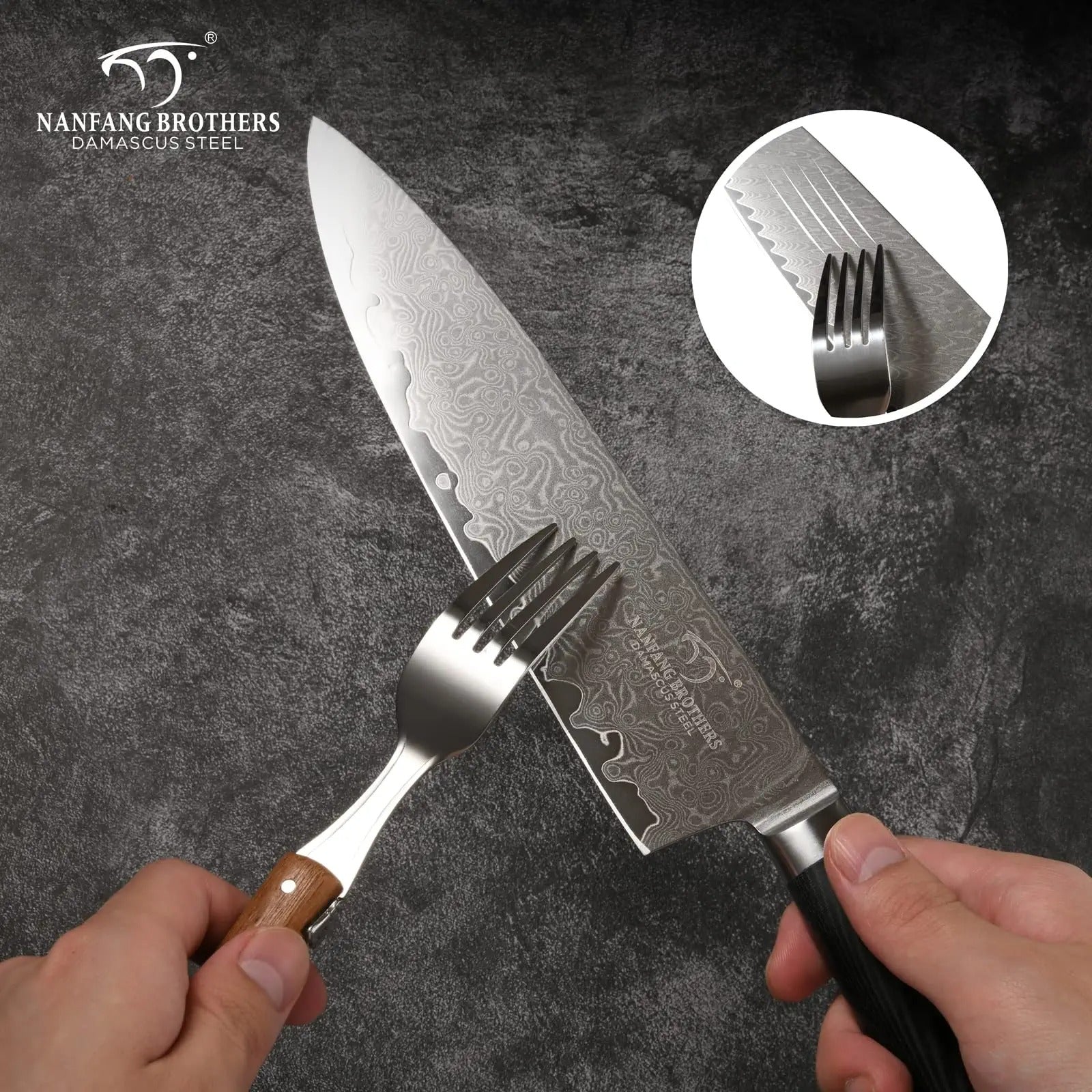  NANFANG BROTHERS 8 Inch Chef Knife, 67 Layer VG10