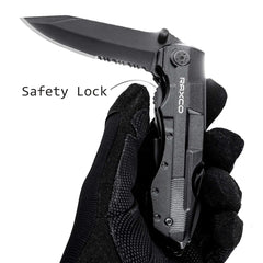 Pocket Knife Multitool Tactical Folding Knife with Pliers Screwdriver Bottle Opener Liner Lock for Camping Hiking Fishing Hunting Cycling