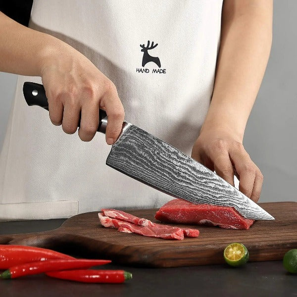 Chef Knife, 8 Inch | Black ABS Handle