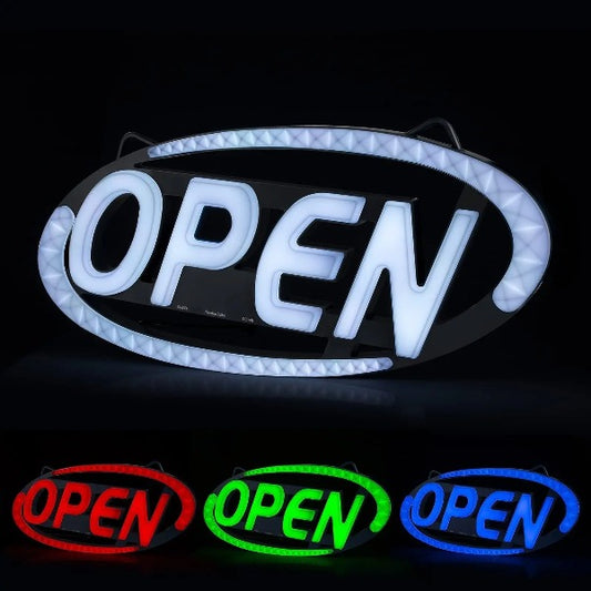 16 LED Color Combos Neon OPEN Sign Adjustable Speed and Brightness for Business