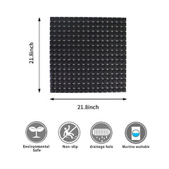 Bath Tub Shower Mat, 38x68, Machine Washable Bathtub Mats with Suction Cups and Drain Holes, Soft on Feet, Shower and Bath Mat