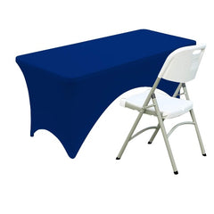 Fitted Spandex Blue Tablecloth for Rectangle Tables Stretchable Table Covers Polyester Tablecloths
