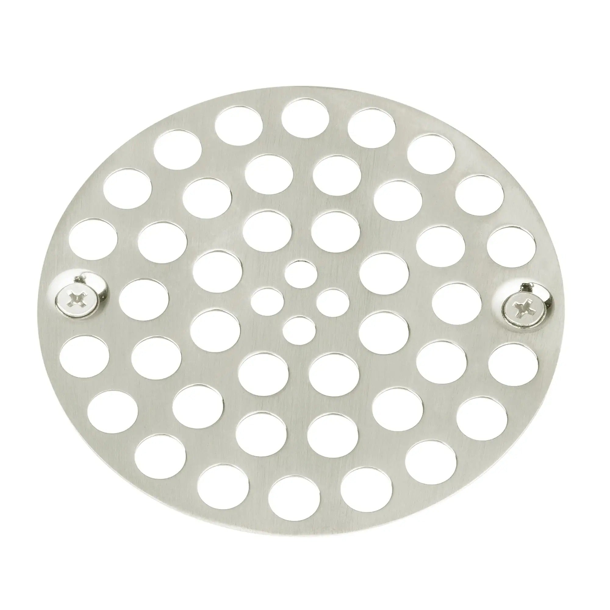 Shower Drain Cover, Brass Construction, 4-1/4 inches Outside Diameter  (Brushed Nickel)