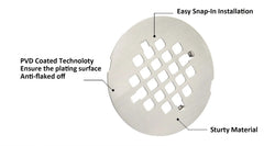 4-1/4” OD Snap-in Shower Drain Cover