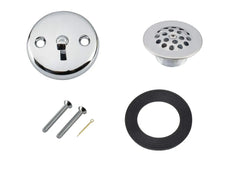 Trip Lever Tub Trim Kit Set With Trip Lever Overflow Face Plate, Trip Lever Bathtub Drain with Strainer, Overflow and Matching Screws