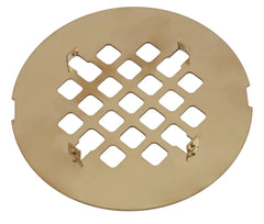 4-1/4” OD Snap-in Shower Drain Cover, Round Shower Drain Strainer Grid, Replacement Cover, Designed for Long-Lasting