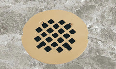 4-1/4” OD Snap-in Shower Drain Cover, Round Shower Drain Strainer Grid, Replacement Cover, Designed for Long-Lasting