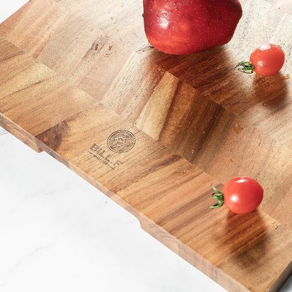 Professional 14 End Grain Cutting Board, Premium Serving Vegetables Meat  Kitchen Chopping Butcher Block, Acacia Wood