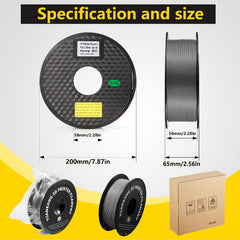 PLA 3D Printer Filament Black PLA Filament 1.75mm Dimensional Accuracy +/- 0.02 mm 1 kg 2.2Lbs Spool