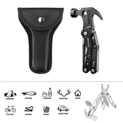 Multitool Hammer 15 in 1 Mini Hammer multitool with Pliers Claw Hammer Multi Tool with Screwdrivers Multitool Pocket Clip