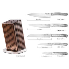 6-Piece Kitchen Knives German Stainless Steel Kitchen Knife Block Set