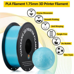 PLA 3D Printer Filament Black PLA Filament 1.75mm Dimensional Accuracy +/- 0.02 mm 1 kg 2.2Lbs Spool