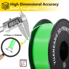 PLA 3D Printer Filament Black PLA Filament 1.75mm Dimensional Accuracy +/- 0.02 mm 1 kg 2.2Lbs Spool