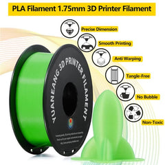 PLA 3D Printer Filament Black PLA Filament 1.75mm Dimensional Accuracy +/- 0.02 mm 1 kg 2.2Lbs Spool