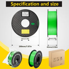 PLA 3D Printer Filament Black PLA Filament 1.75mm Dimensional Accuracy +/- 0.02 mm 1 kg 2.2Lbs Spool